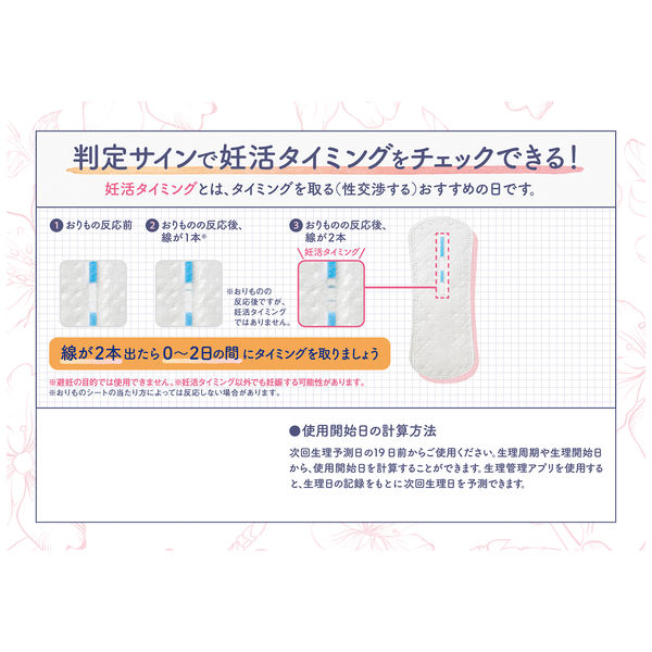 [Unicharm] Sofy Ninkatsu Orimono Sheets – Ovulation Tracker Pads (3 Boxes, 30 Sheets Total)