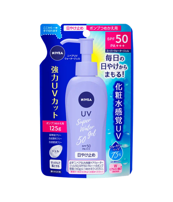 [KAO] NIVEA Japan UV Super Water Gel Sunscreen Pump SPF50+ PA+++ 140ml