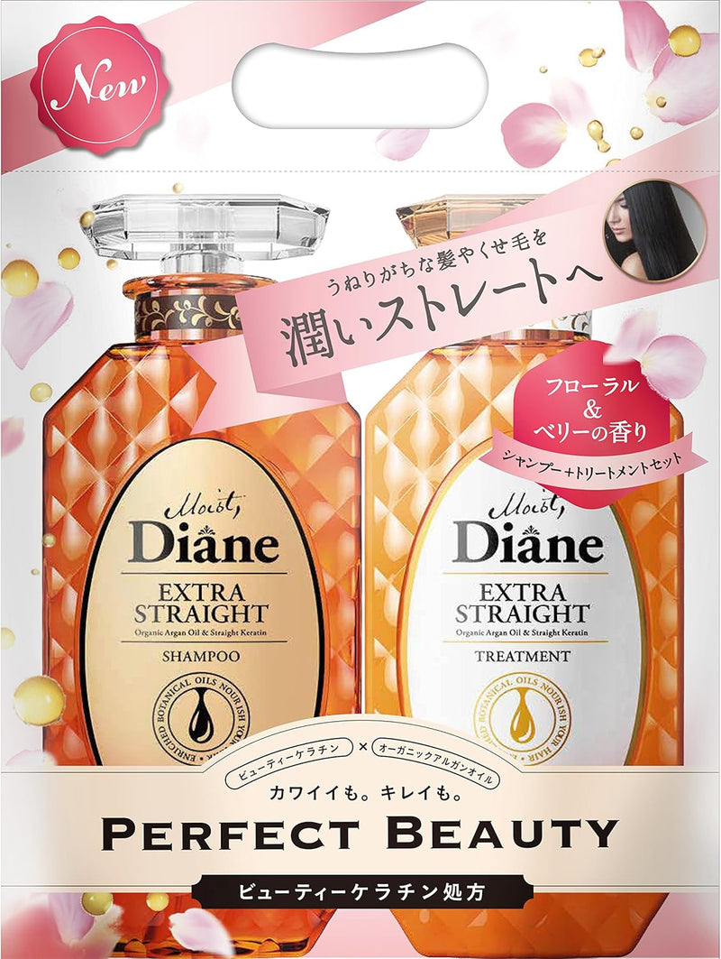 [NATURE LAB] Diane Perfect Beauty Extra Straight Shampoo & Treatment 450ml x2